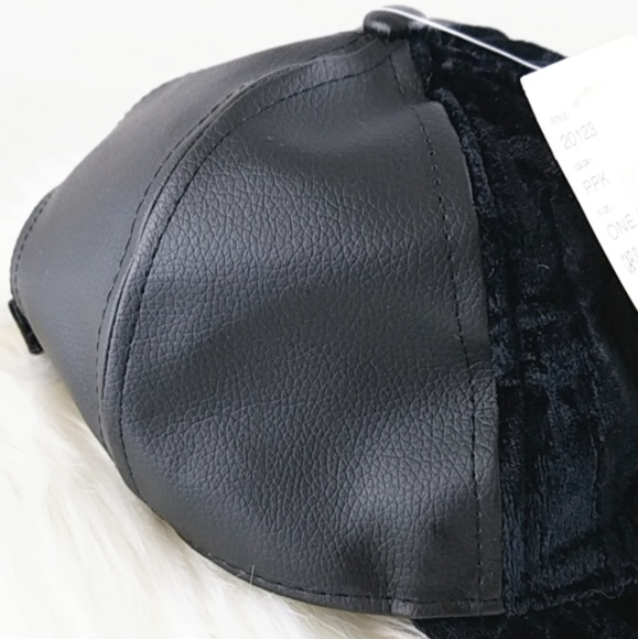 VELVET Faux Leather Cap - Picture 4 of 8